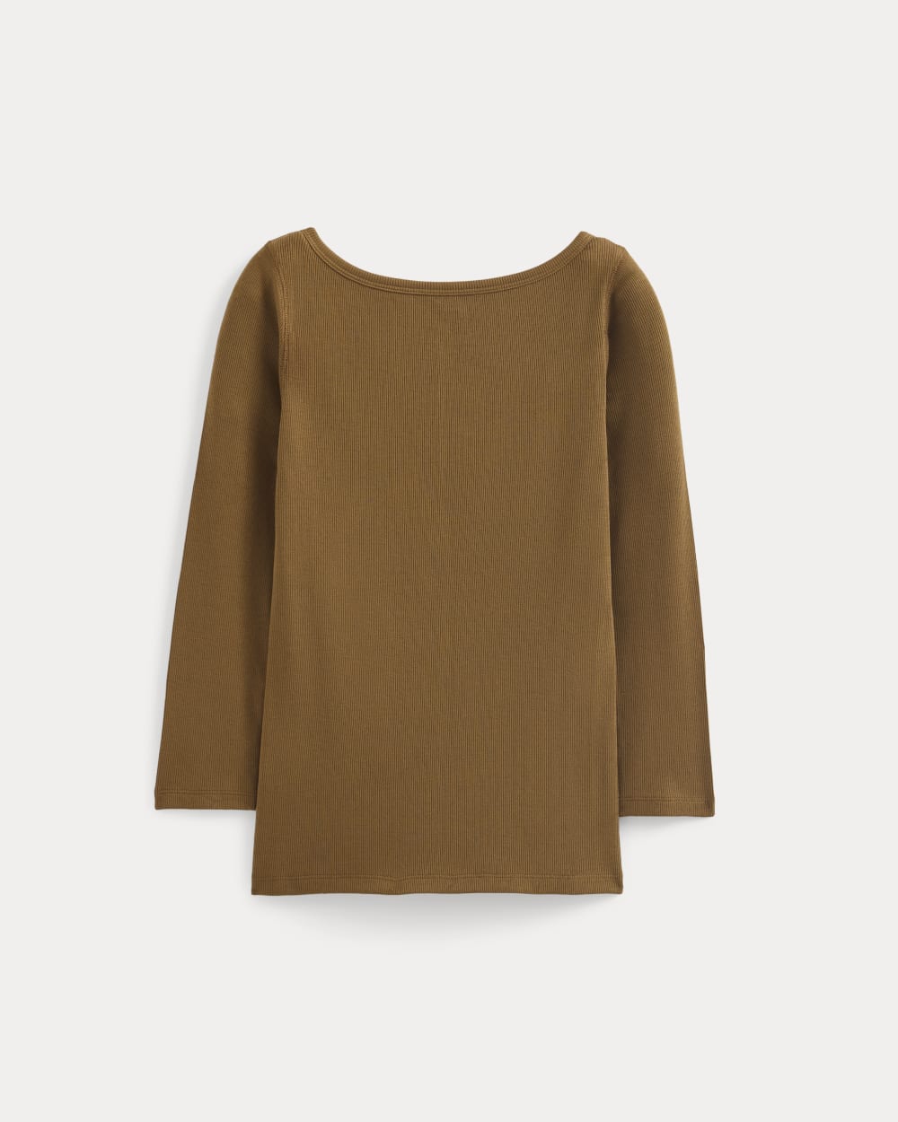 Luxe Rib 3/4 Sleeve Boatneck Tee | Toffee - Image 2