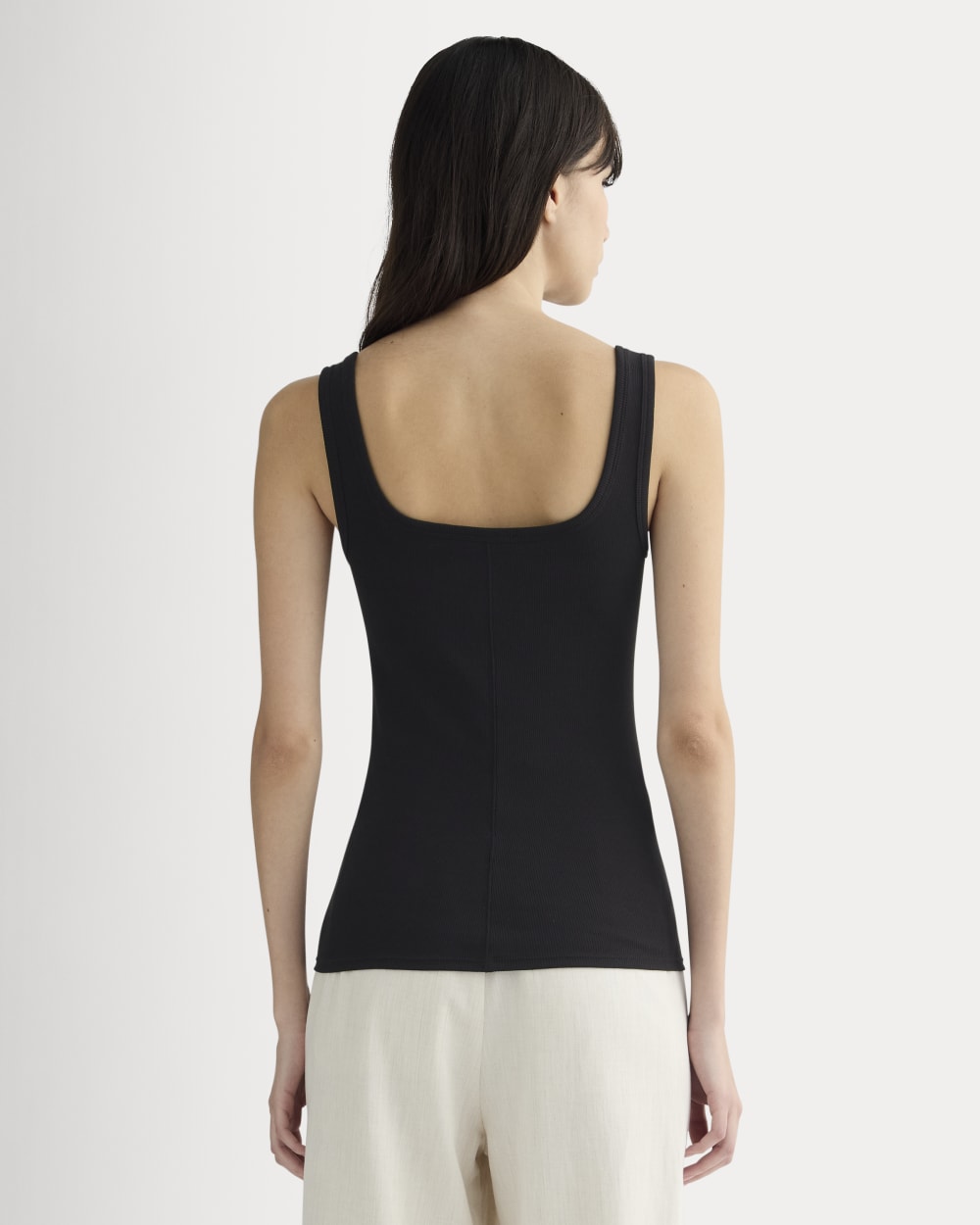 The Luxe Rib?Square-Neck Tank | Black - Image 4