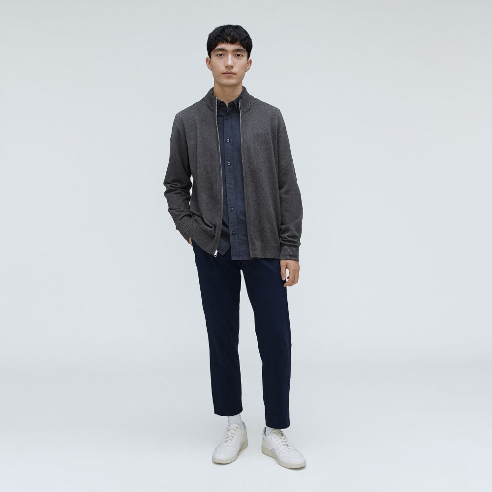 The No-Sweat Full Zip Sweater | Heather Ash - Image 5