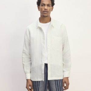 The Linen Straight Hem Shirt | White