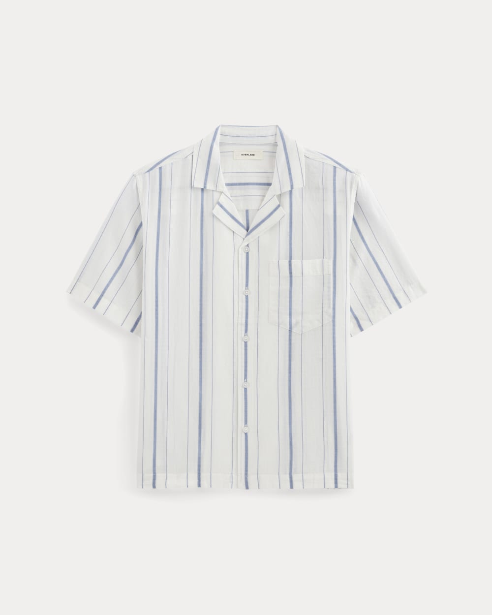 The Textured Resort Shirt | Bone / Dutch Blue - Image 2