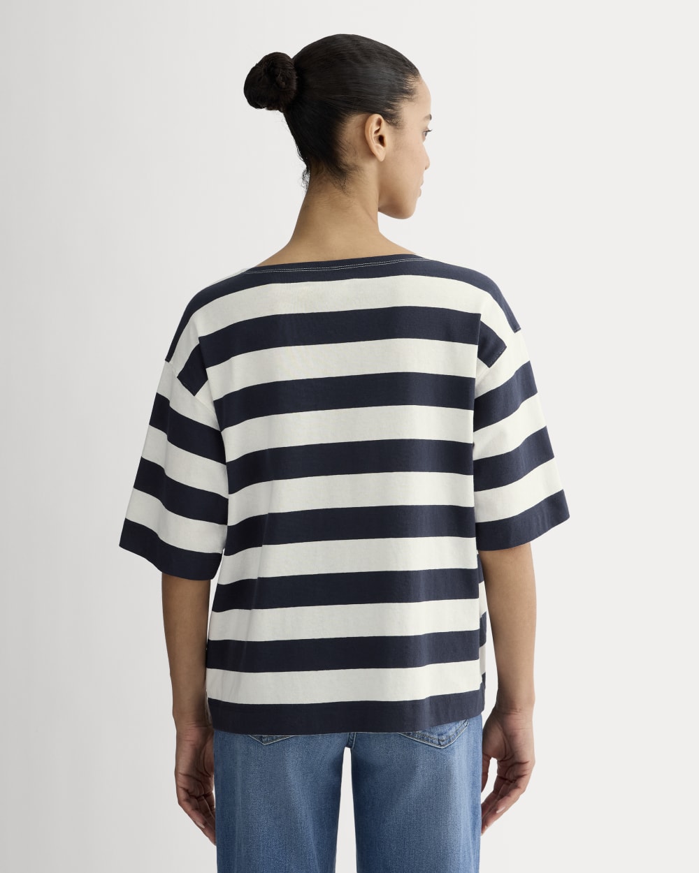 The Mariner Oversized Tee | Navy / Bone - Image 5