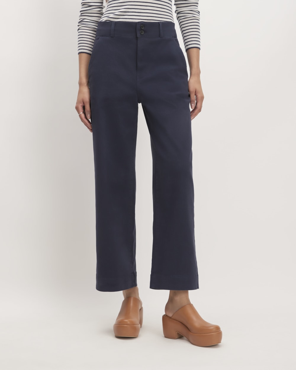 The Organic Wide-Leg Pant | Navy - Image 3