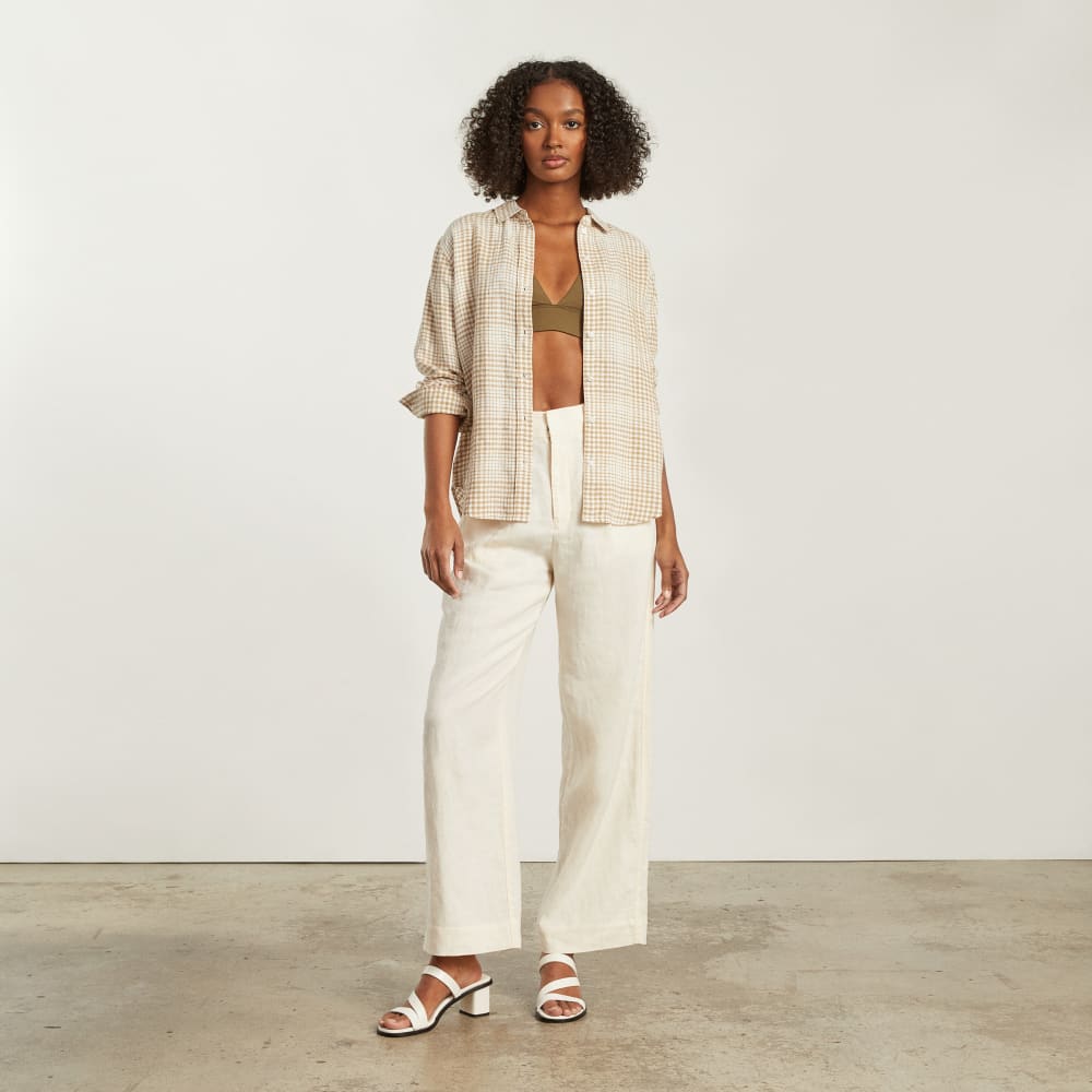 The Must-Have Shirt in Linen | Iced Coffee Grid - Image 6