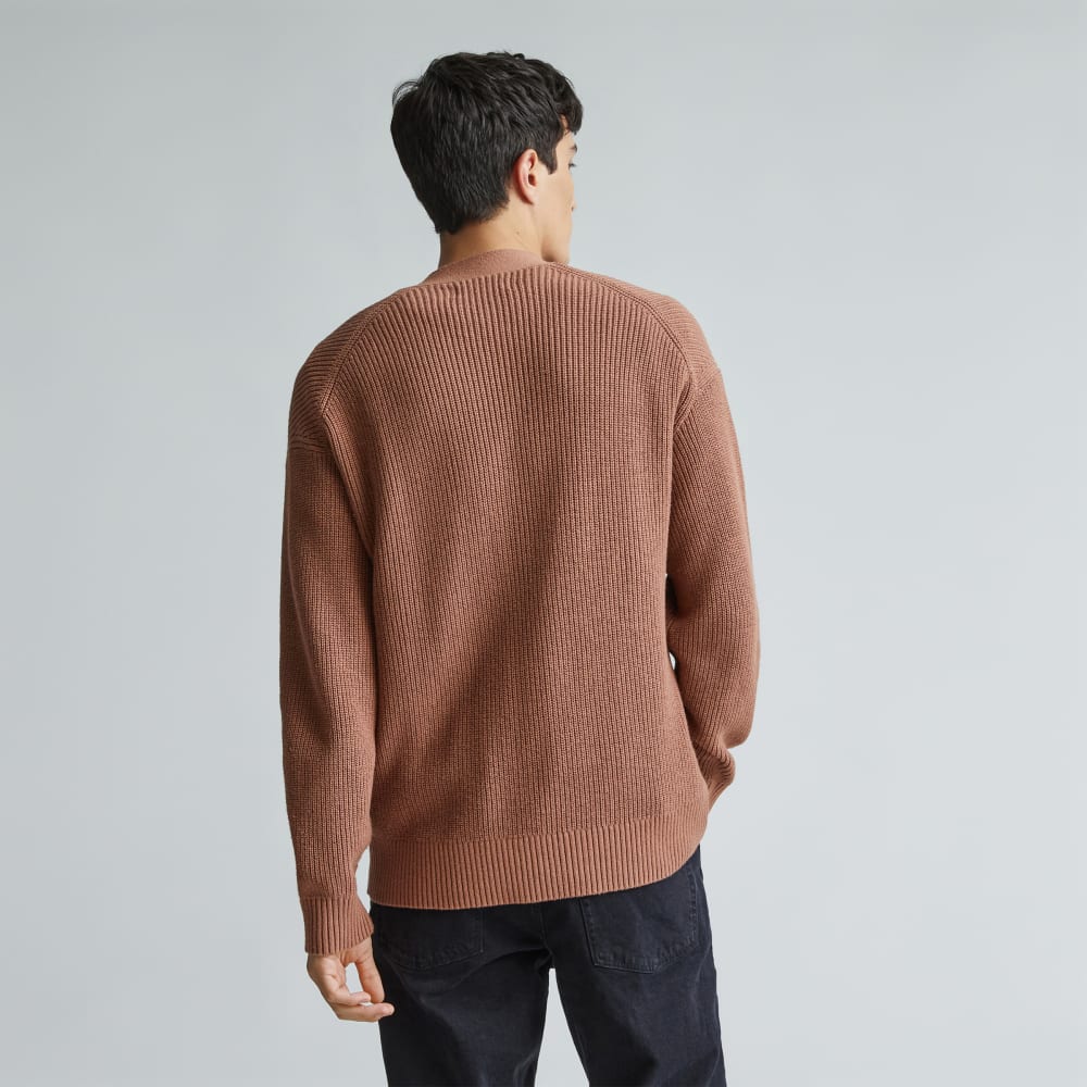 The No-Sweat Ribbed Cardigan | Carob Brown - Image 3
