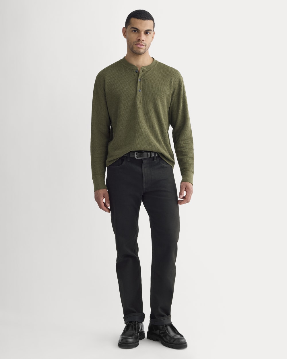 Thermal Henley in Cozy Waffle | Heather Beech - Image 3