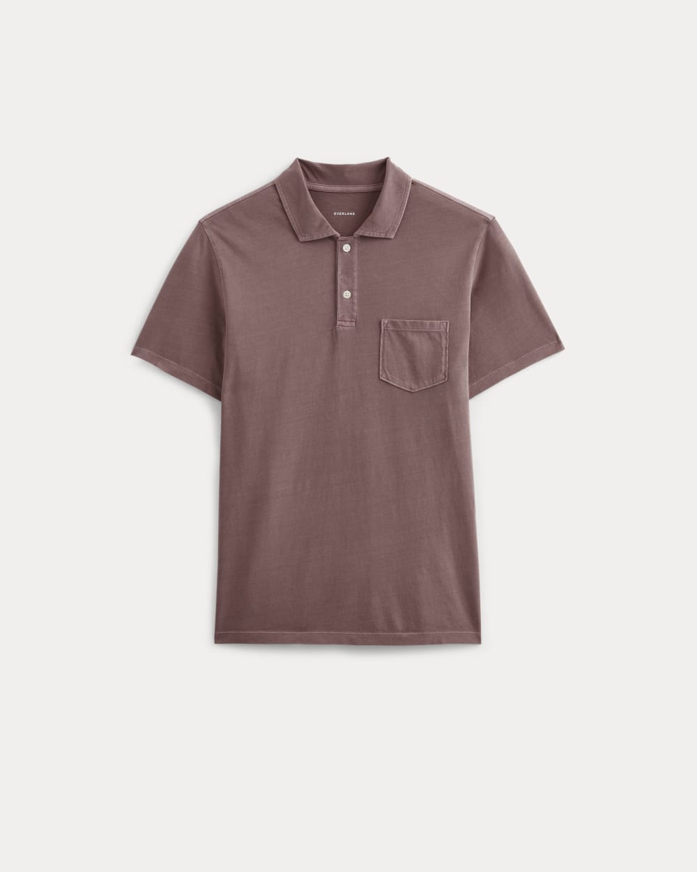 The Essential Organic Garment-Dyed Polo | Brown Garment Dye - Image 2