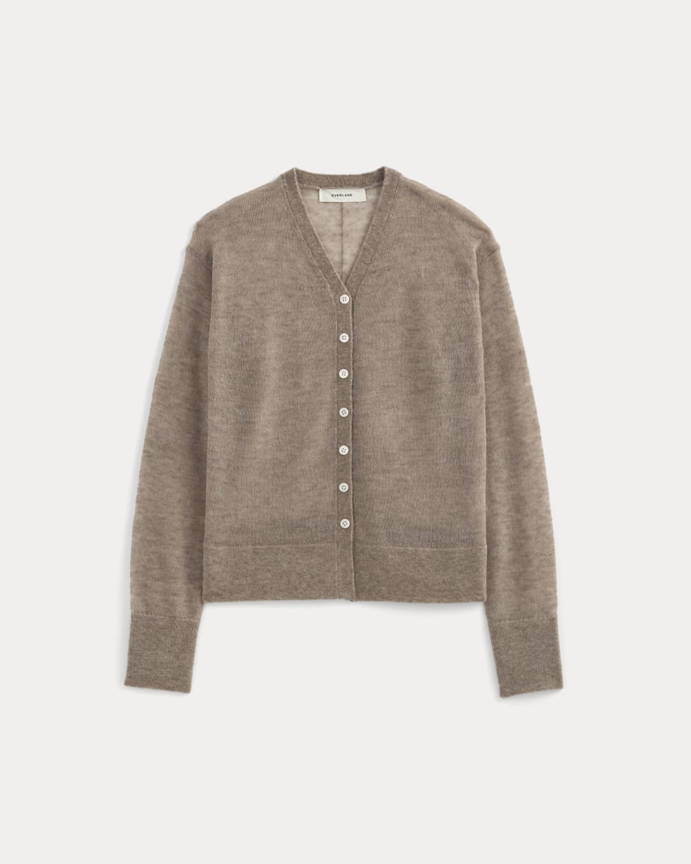 The Air Alpaca ? High V Cardigan | Heathered Chocolate Chip - Image 2