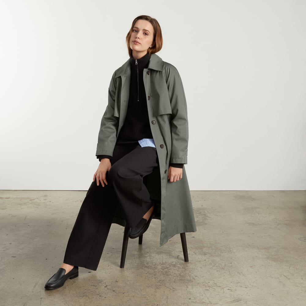 The Long Mac Coat | Pewter Green - Image 6