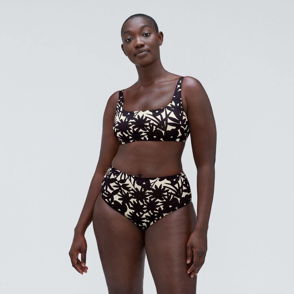 The High-Rise Hipster Bottom | Black / Canvas Floral - Image 3