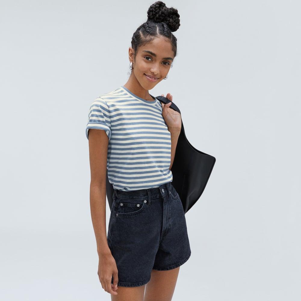 The Box-Cut Tee in Essential Cotton | Spring Lake / Canvas | No Pocket - Image 5