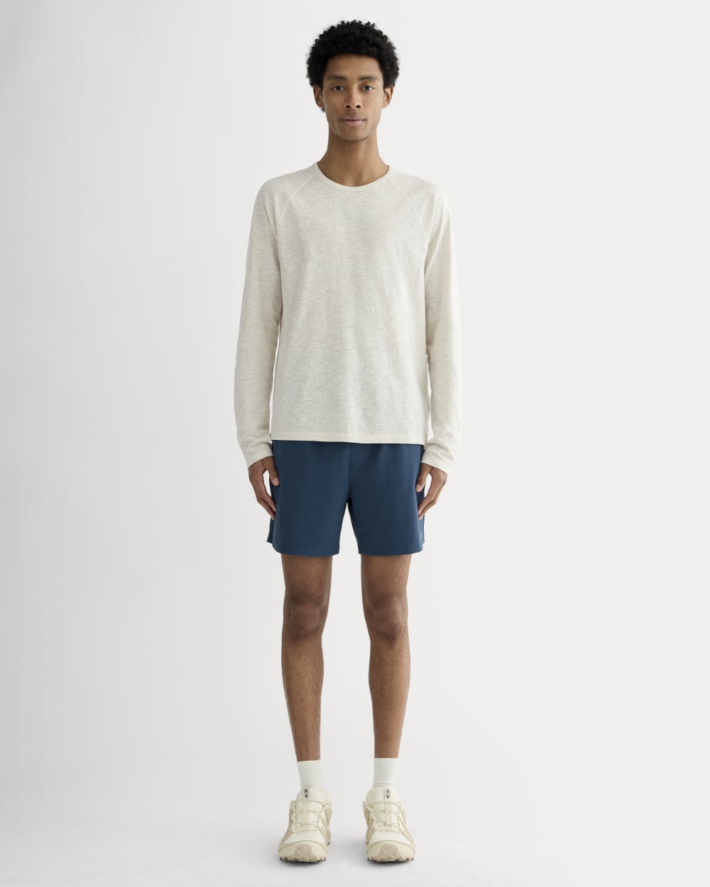 The Rec Long-Sleeve Crew | Heathered Oat - Image 3