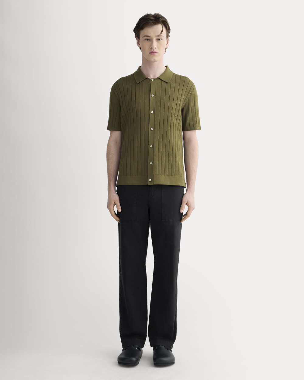 The No-Sweat Button-Down Polo | Olive - Image 3