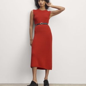 The Midi Dress in Everyday Cotton | Poppy Red