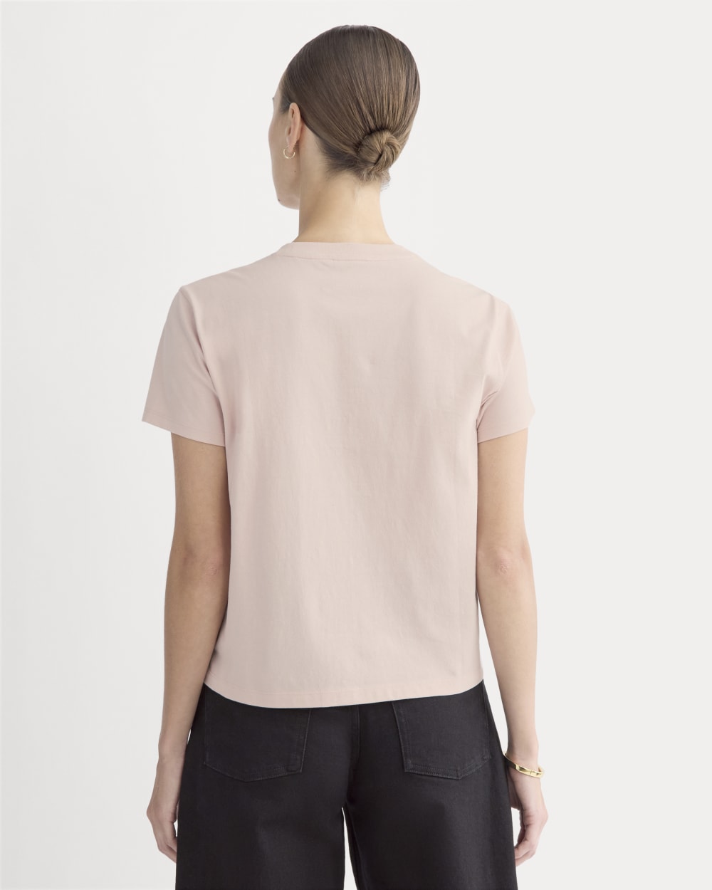 The Box-Cut Tee in Essential Cotton | Soft Rose | No Pocket - Image 4