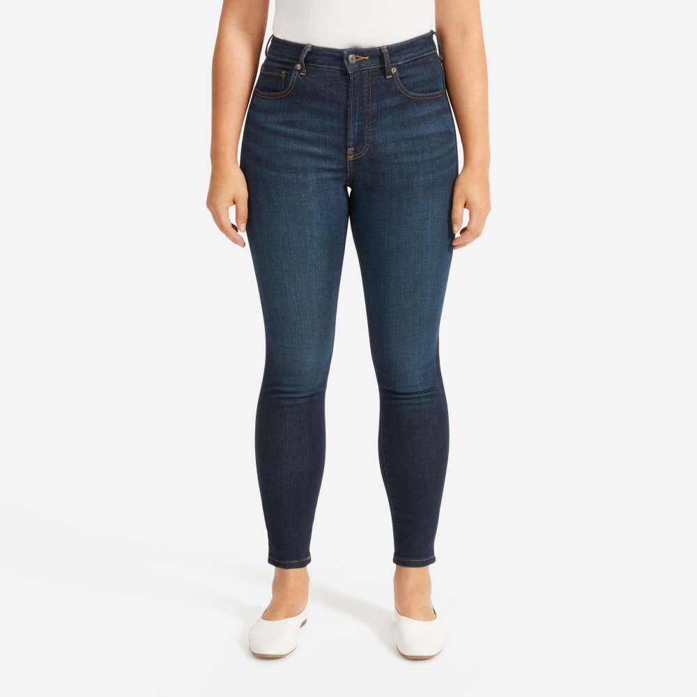 The Curvy Authentic Stretch High-Rise Skinny Jean | Dark Blue Wash | 28.5 Inseam - Image 6