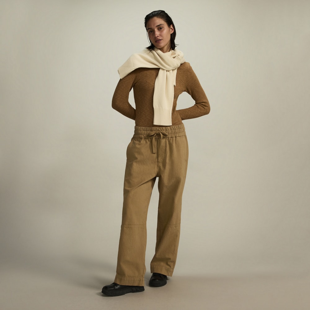 The Canvas Organic Cotton Pull-On Pant | Cappuccino - Image 7