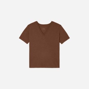 The Vintage V-Neck Hemp Tee | Espresso