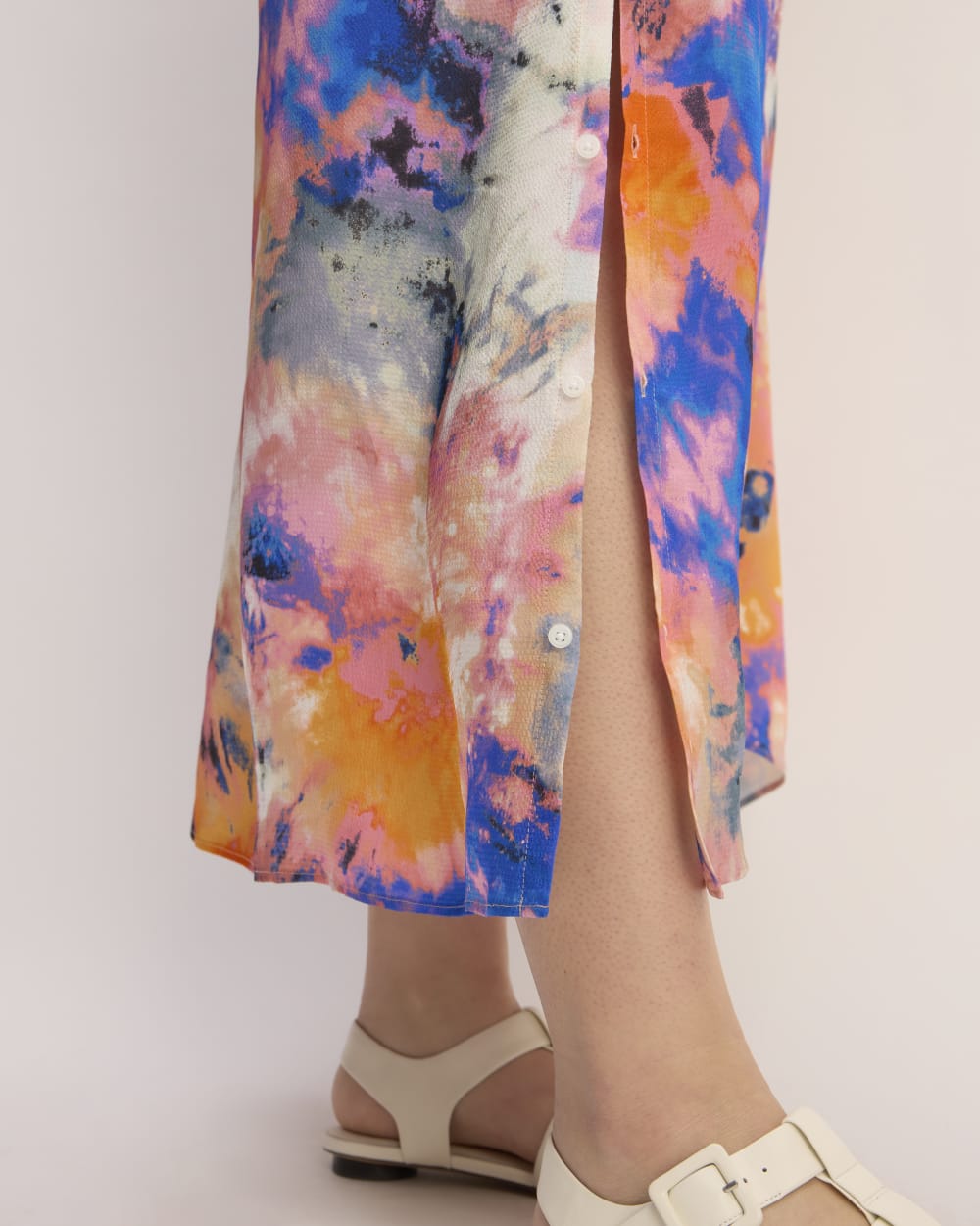 The Everlane x Marques' Almeida Satin Tie-Dye Dress | Multi Tie-Dye - Image 6