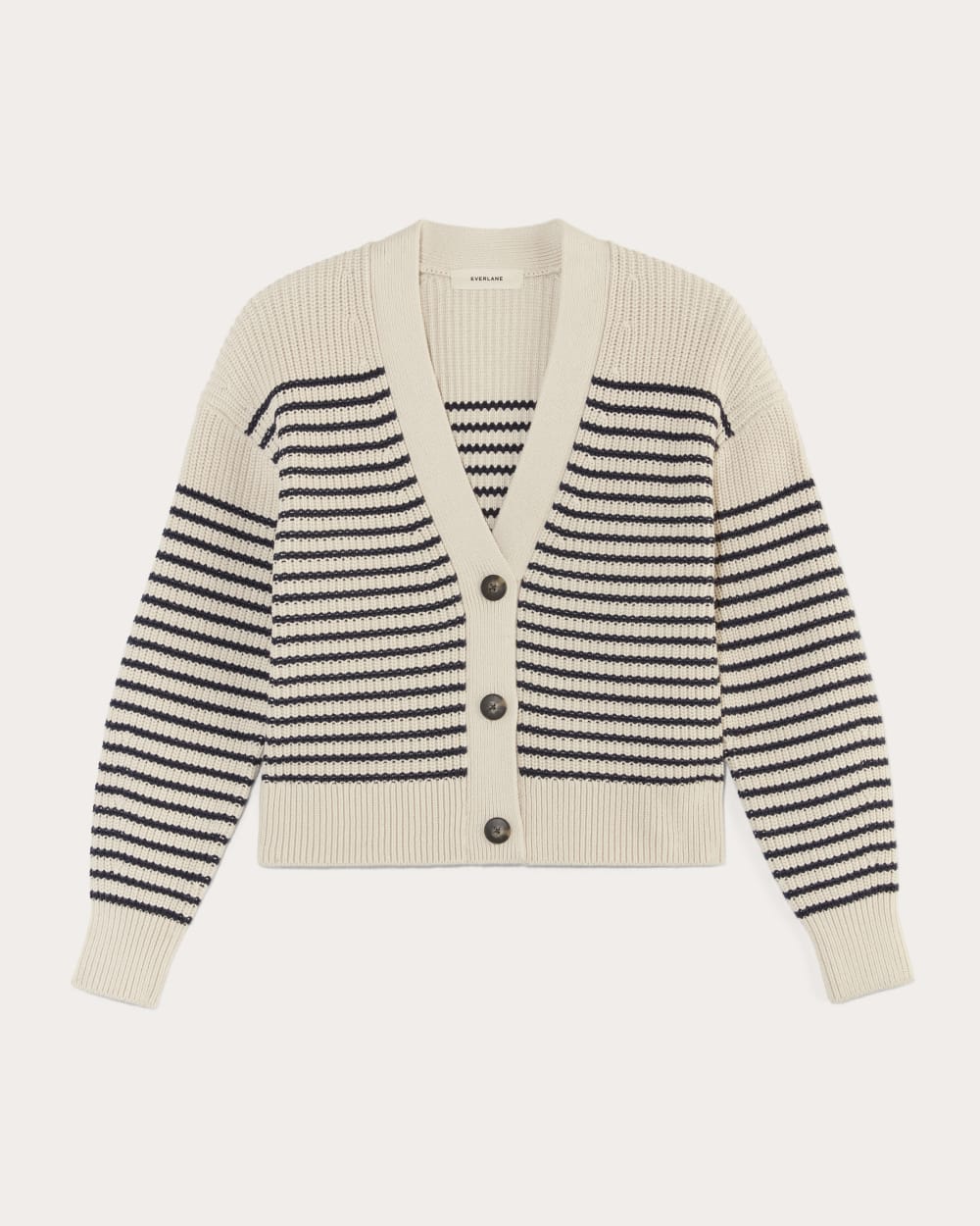 The Boxy Cardigan in Everyday Cotton | Canvas / Navy - Image 2