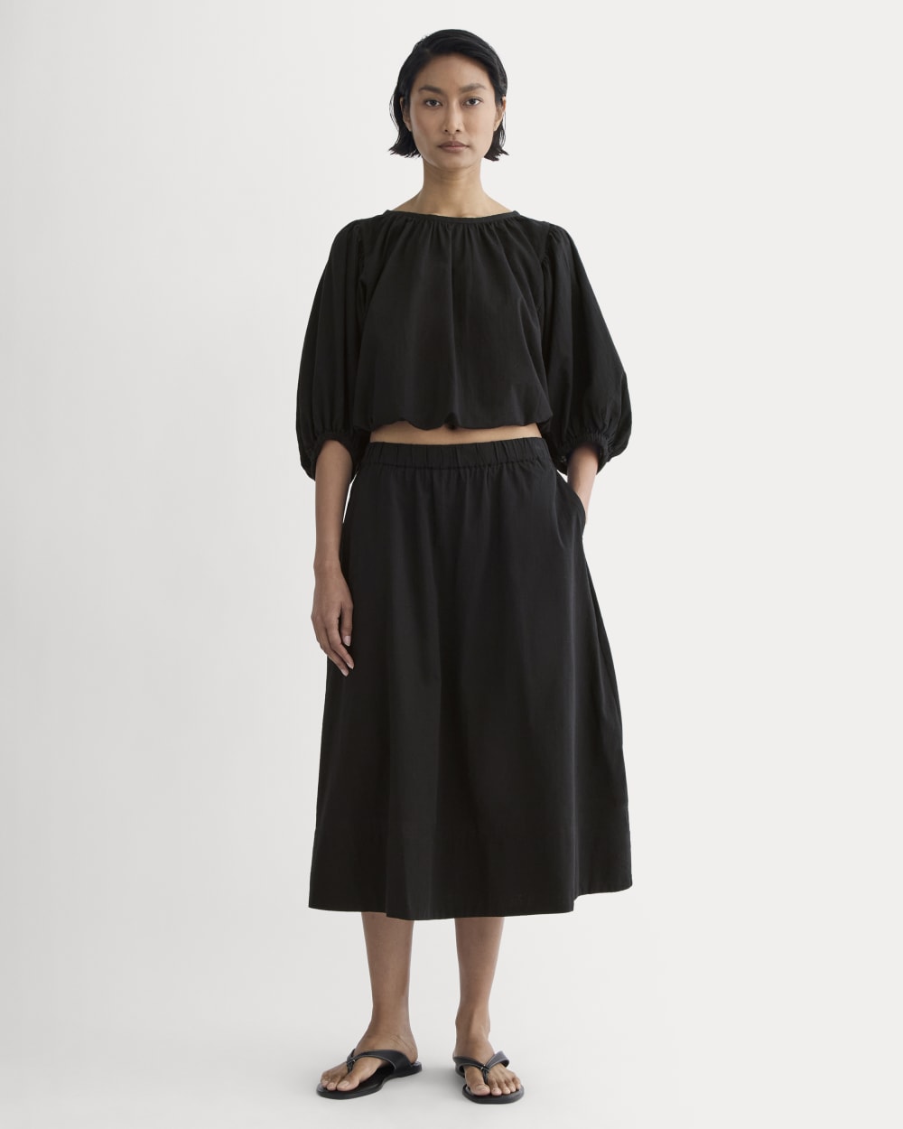 The Gauze Tiered Skirt | Black