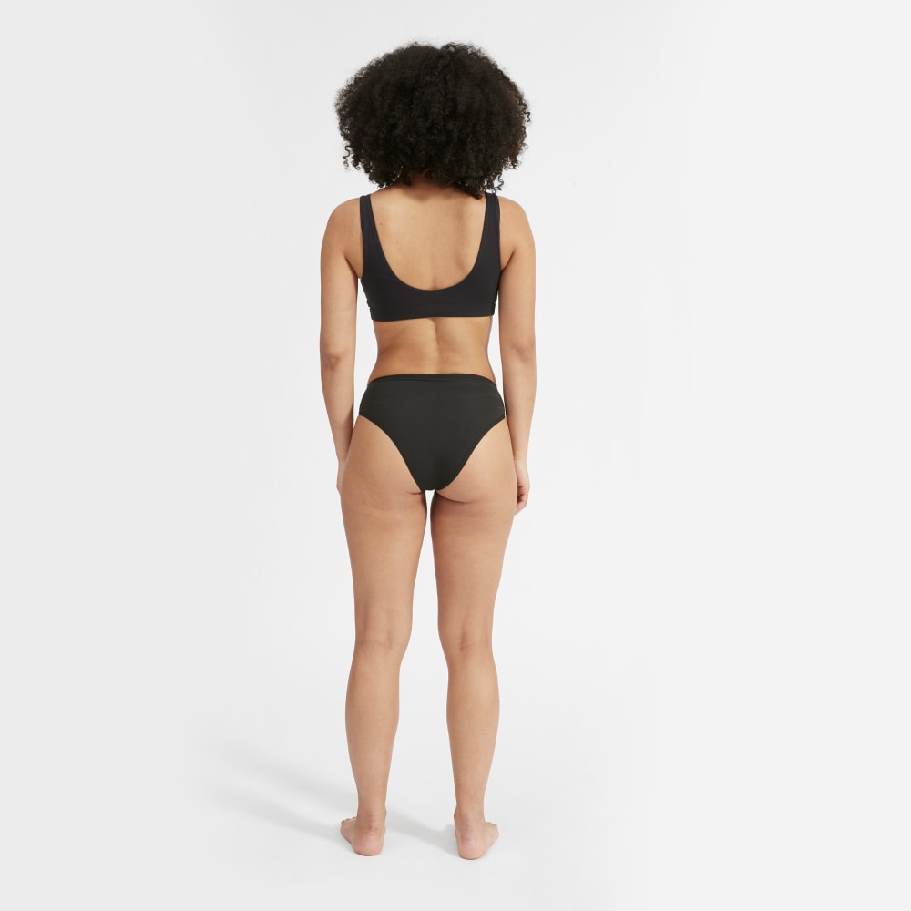The Cotton High-Rise Bikini | Black - Image 8