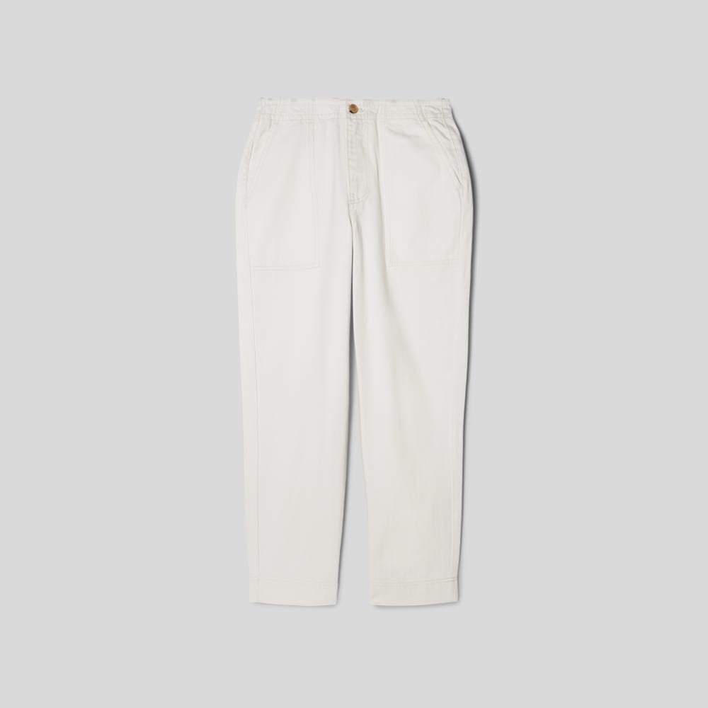 The Organic Cotton Herringbone Pant | Bone - Image 2