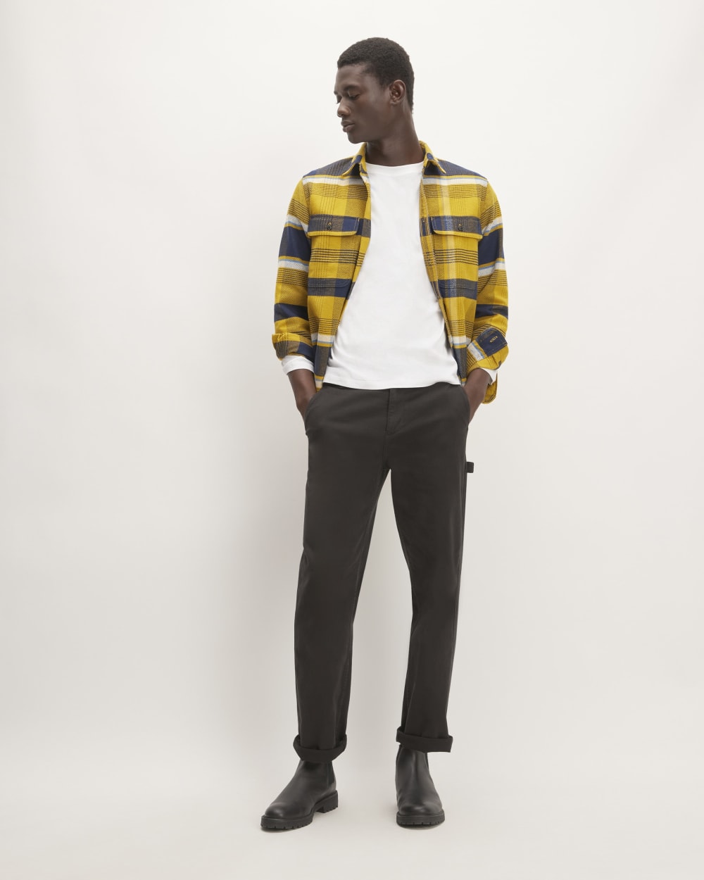 The Heavyweight Overshirt | Uniform | Honey / Heritage Blue / Navy / Bone - Image 3