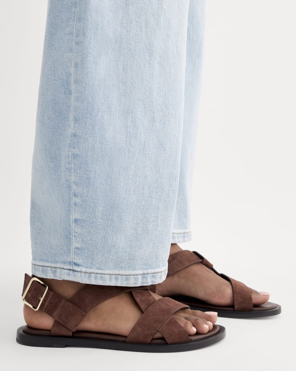 The City Strap Sandal | Burnt Umber Suede - Image 2