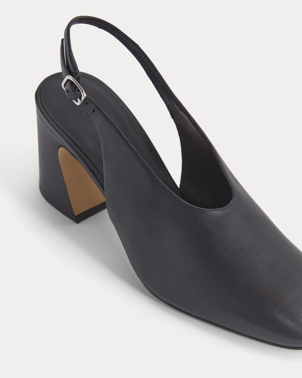 Curved Slingback Heel | Black - Image 8