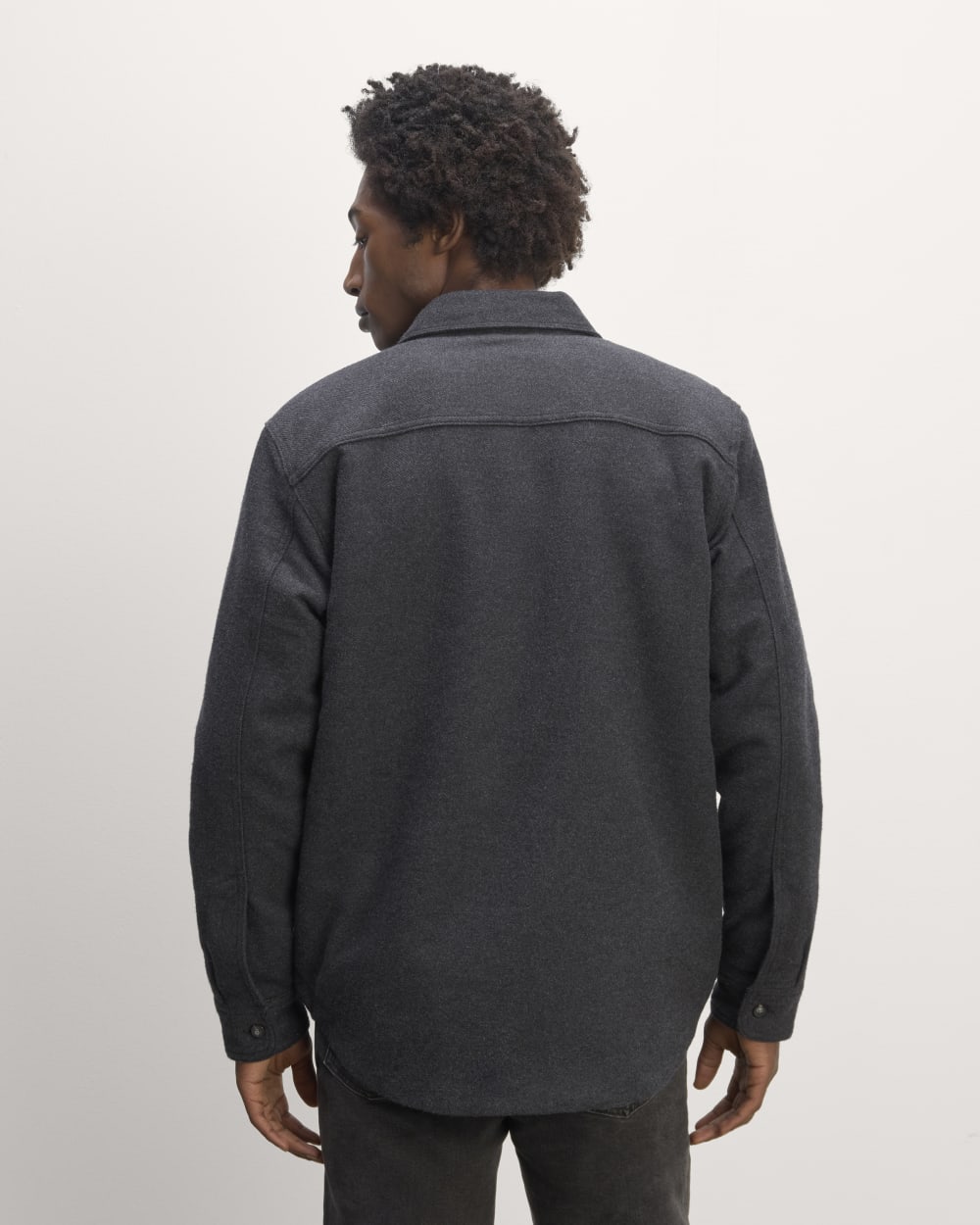 The ReNew Fleece-Lined Heavyweight Overshirt | Heather Charcoal - Image 6