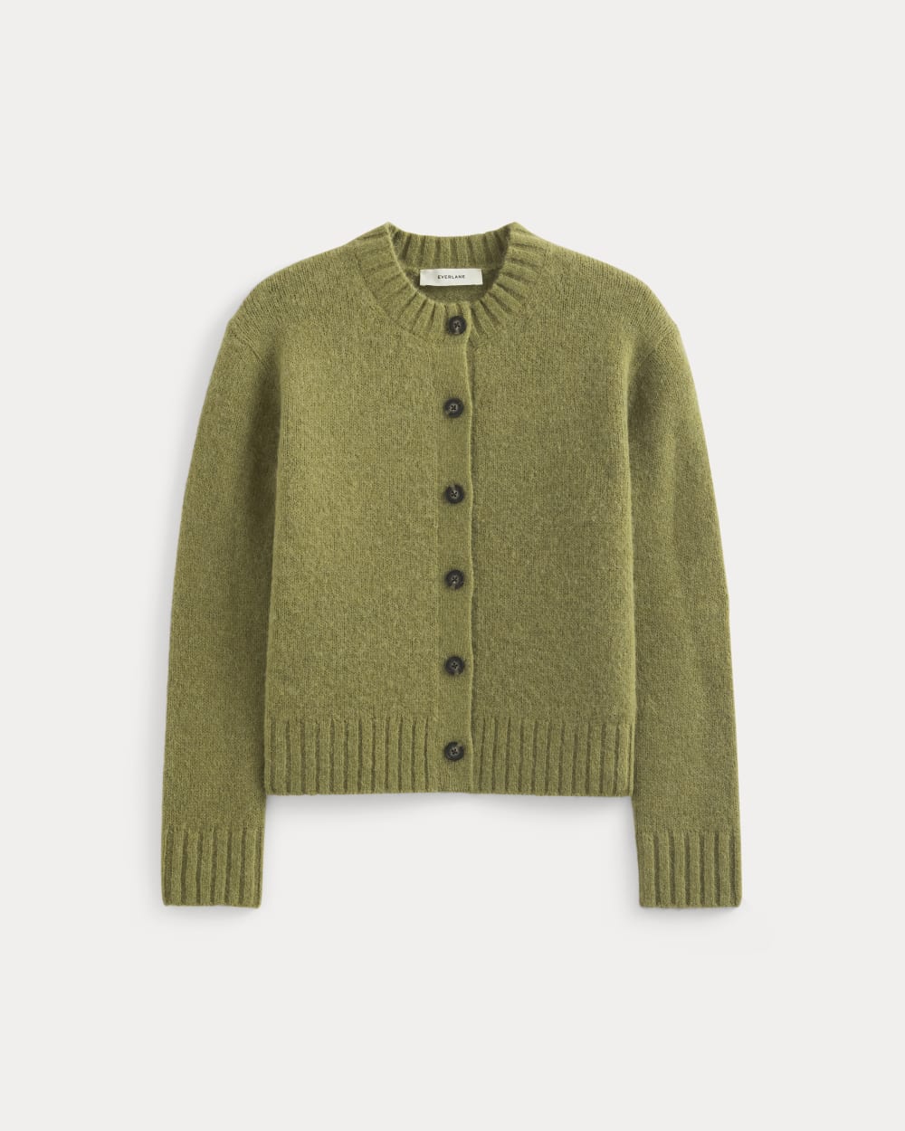 The Crew Cardigan in Alpaca | Moss - Image 2