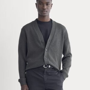 The Classic Cardigan in Everyday Cotton | Heathered Soot