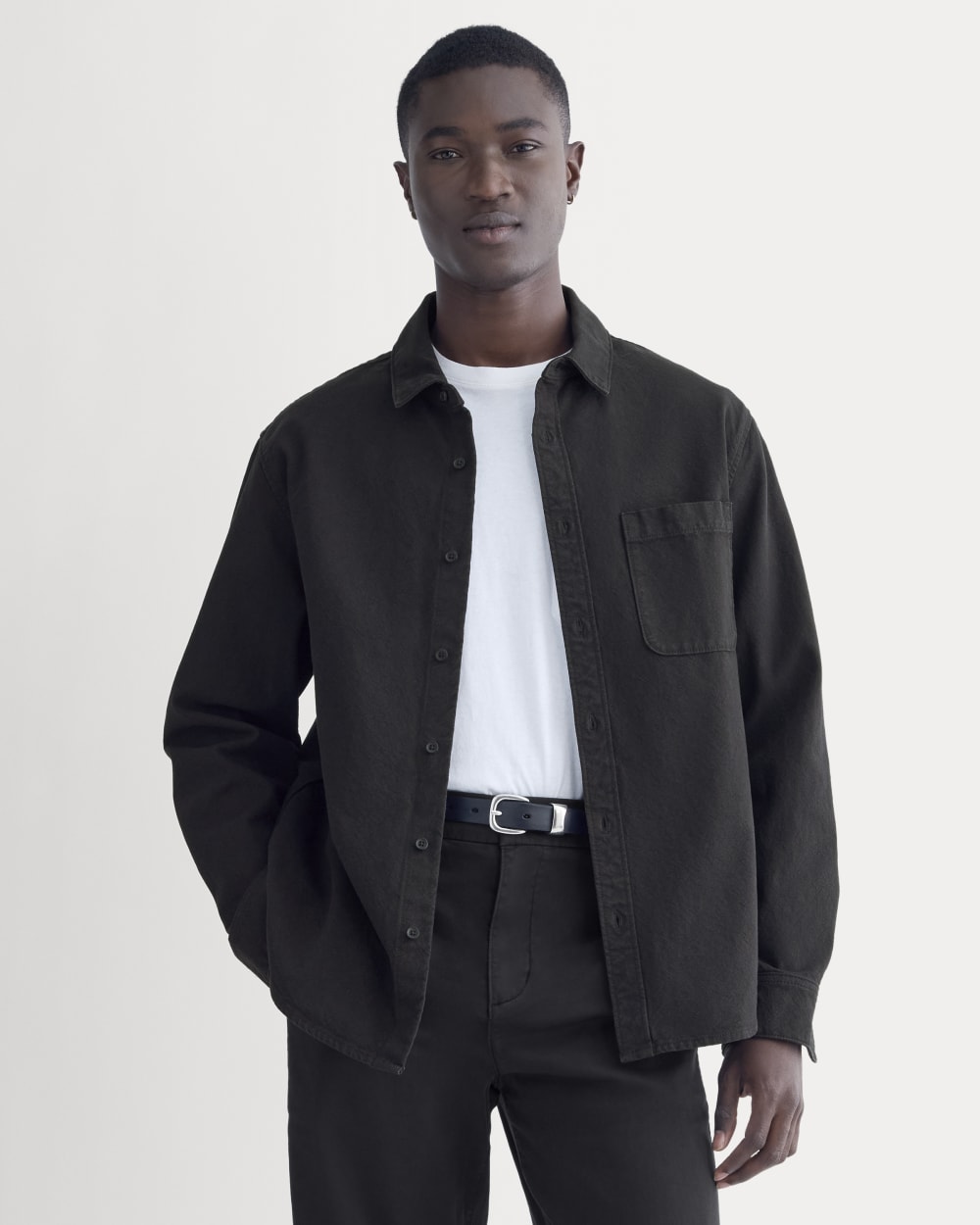 The Canvas Organic Cotton Overshirt | Black