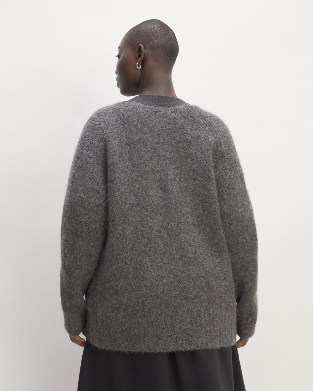The SuperFuzz Alpaca Cardigan | Dark Charcoal - Image 6