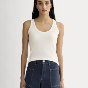 The Shimmy Scoop-Neck Tank | Bone