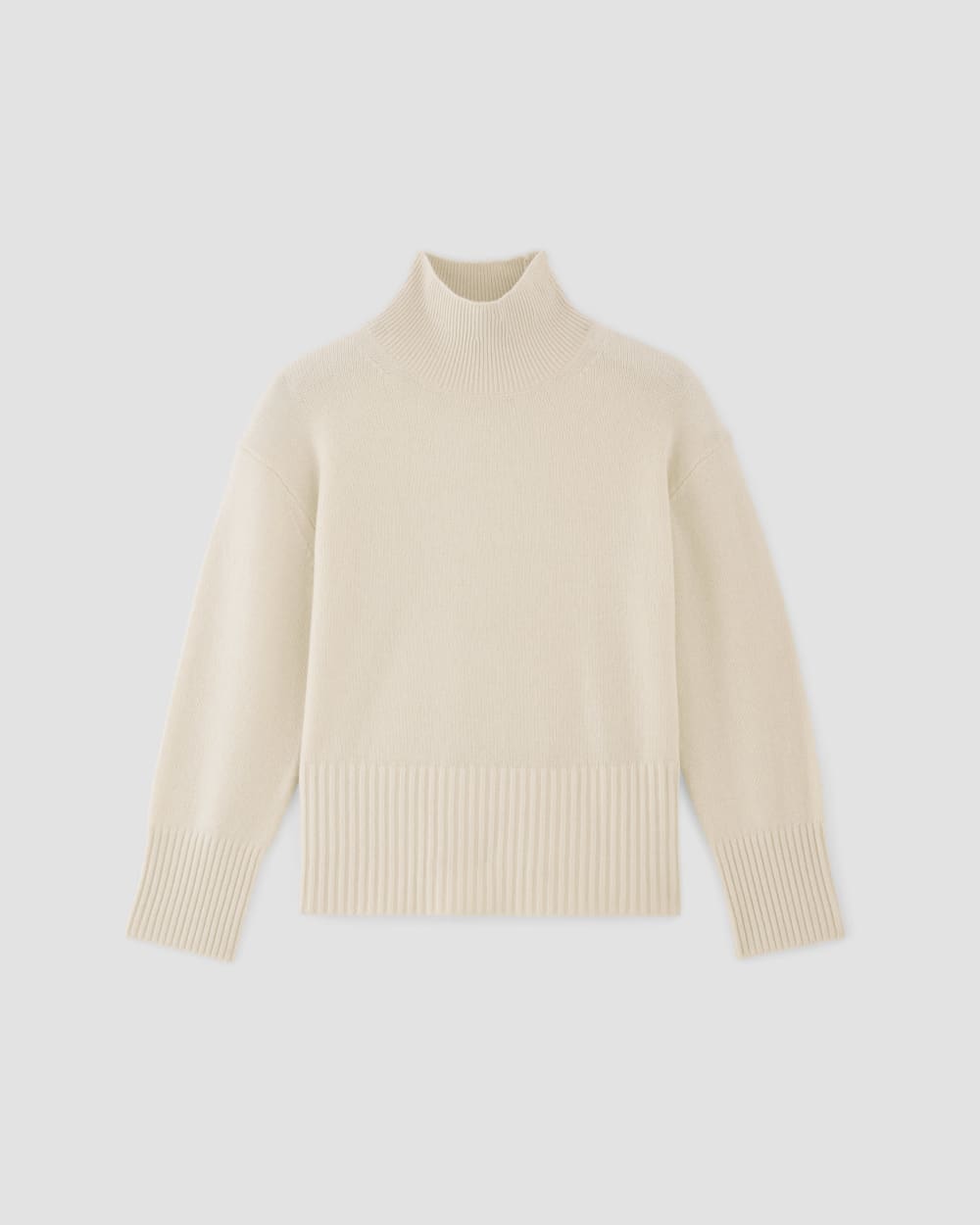 The Cashmere Oversized Turtleneck | Bone - Image 2