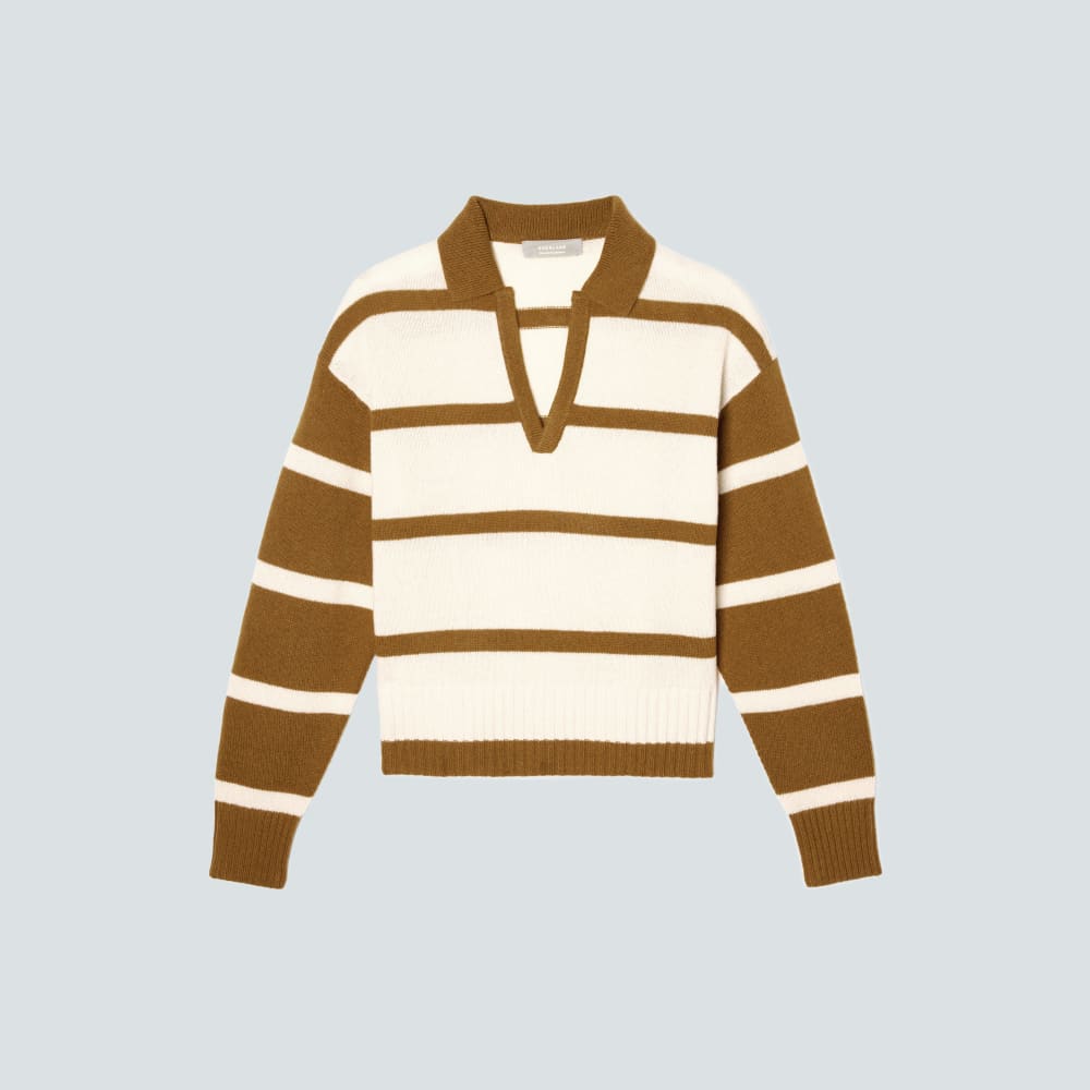 The Cashmere Polo | Bone / Tapenade - Image 2