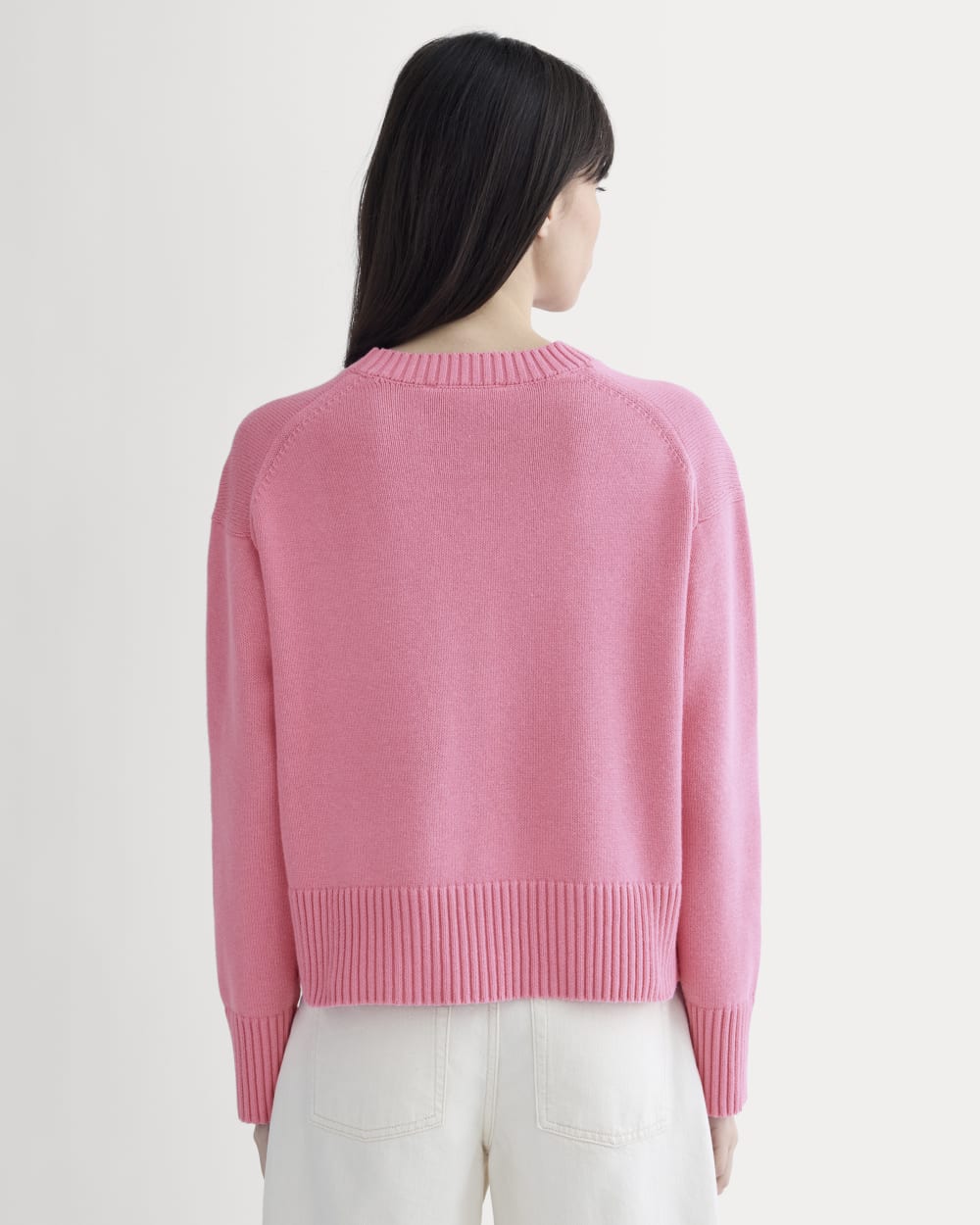 The Boxy Sweater in Everyday Cotton | Deep Pink - Image 5