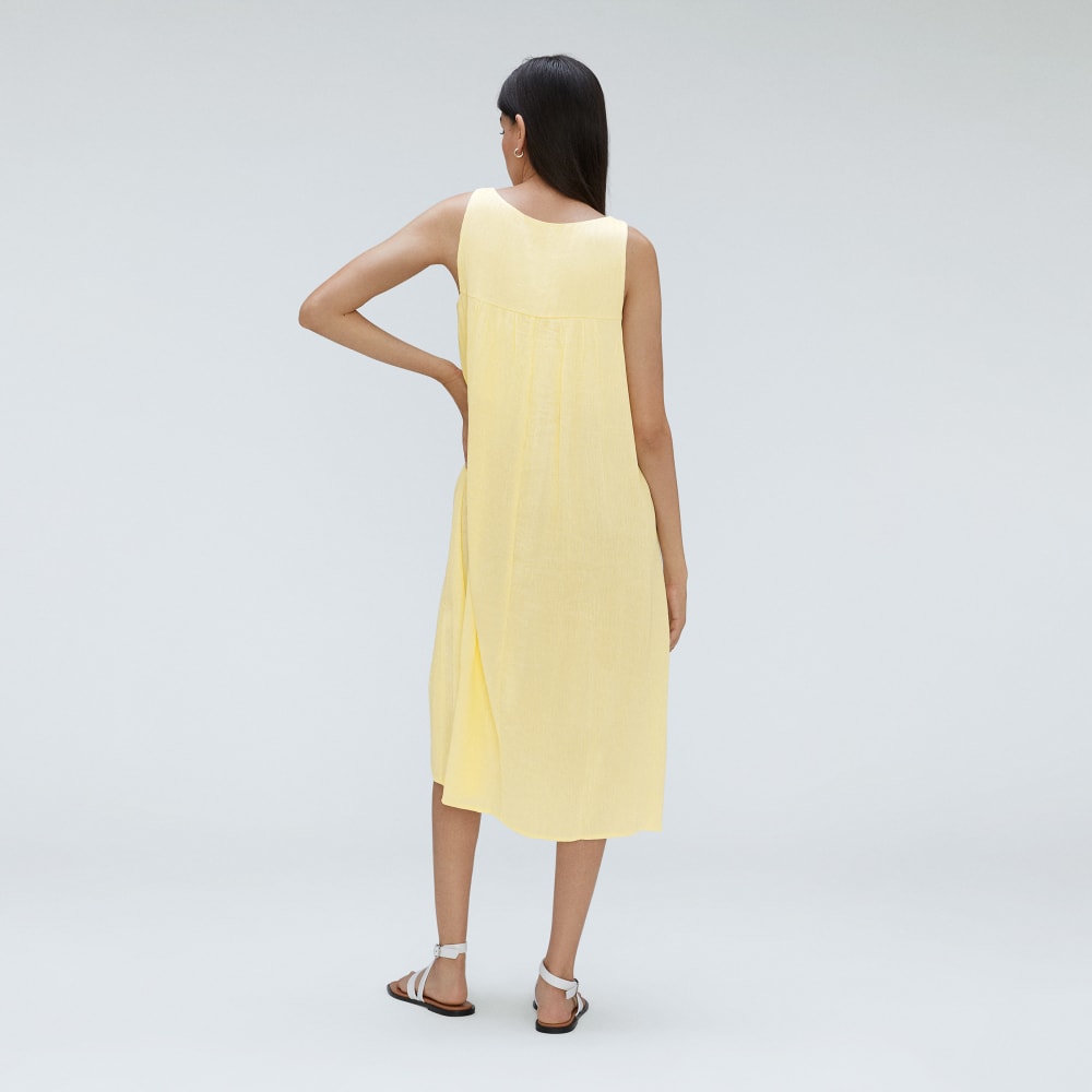 The Naia? Ripple Tank Dress | Pastel Yellow - Image 3