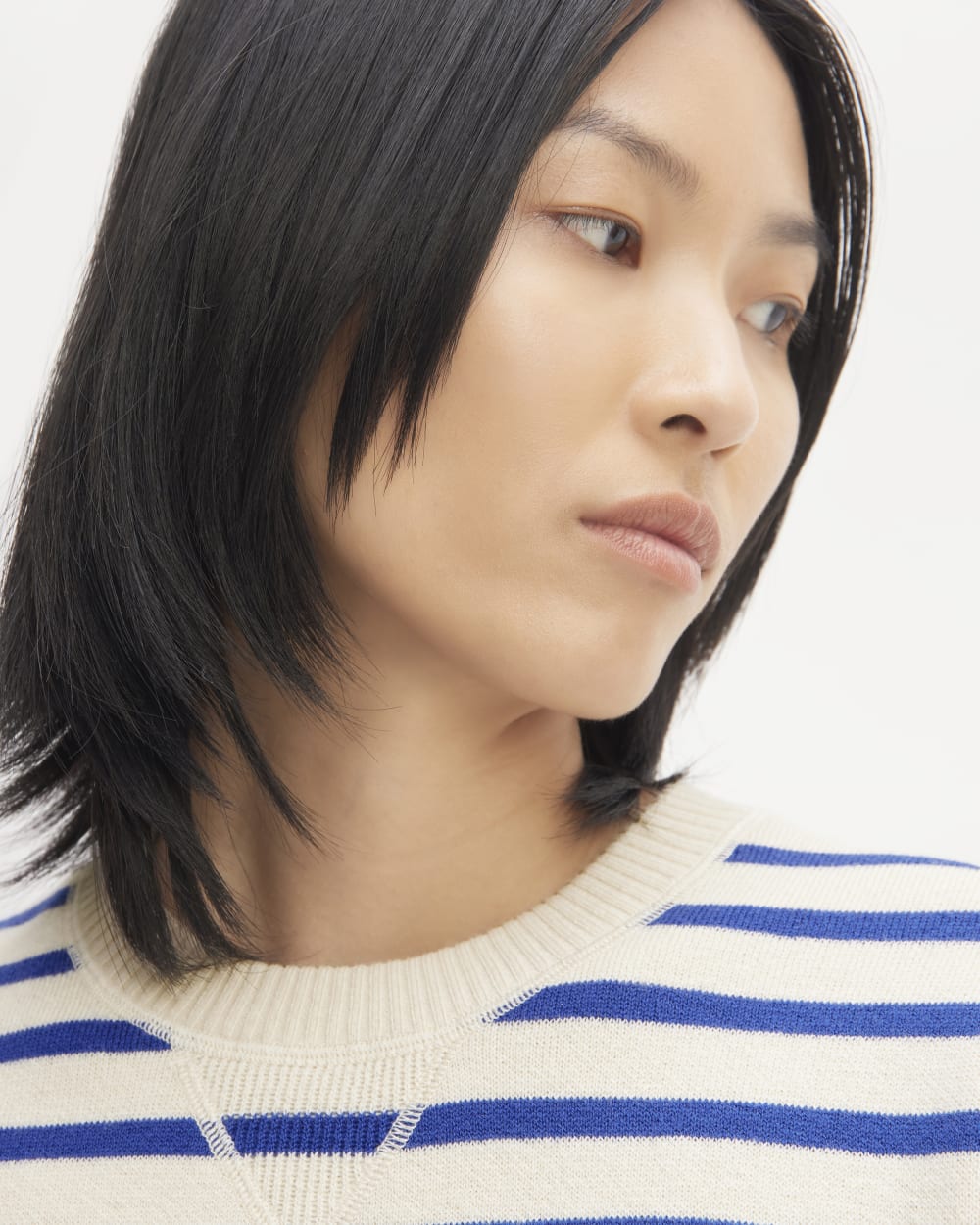 The Cotton-Merino Sweatshirt | Canvas / Lapis Blue - Image 4