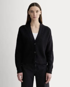 The Boxy Cardigan in Everyday Cotton | Black