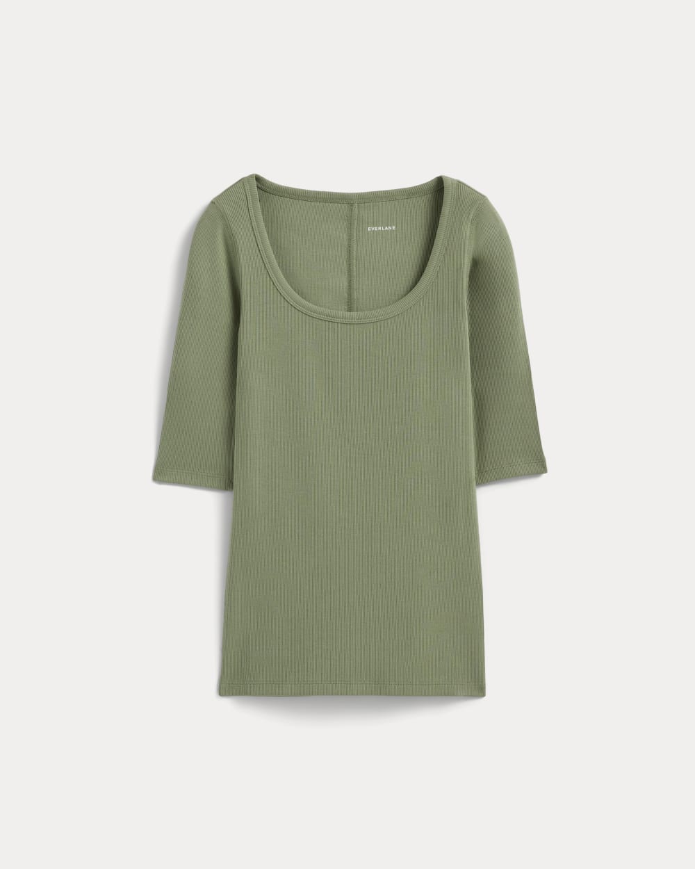The Luxe Rib Scoop-Neck Tee | Sagebrush - Image 2