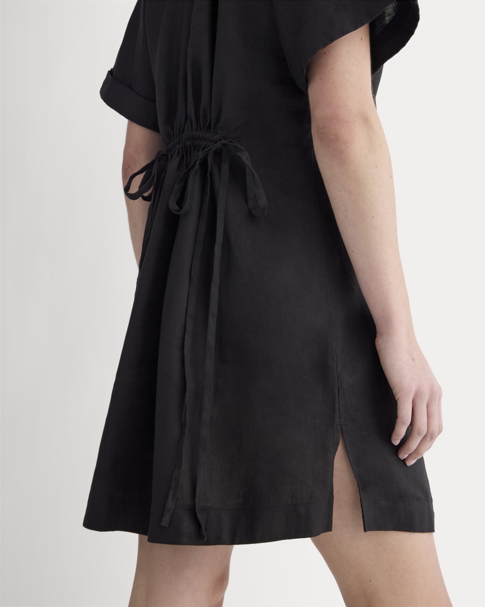 The Popover Dress in Linen | Black - Image 4