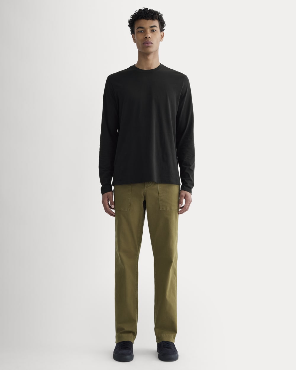 The Essential Organic Long-Sleeve Tee | Black - Image 3