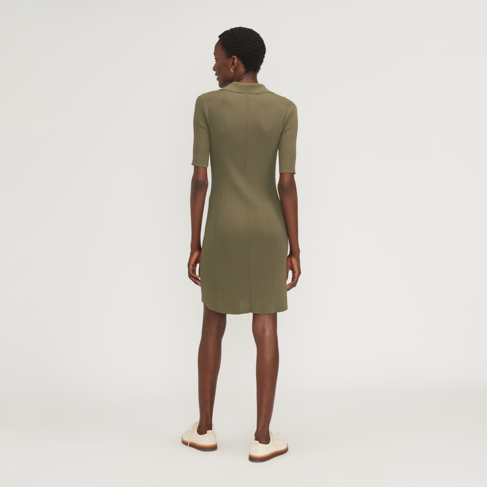 The Ribbed Short-Sleeve Polo Dress | Kalamata - Image 3