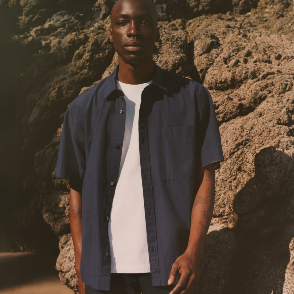 The Poplin Short-Sleeve Shirt | Deep Navy - Image 7