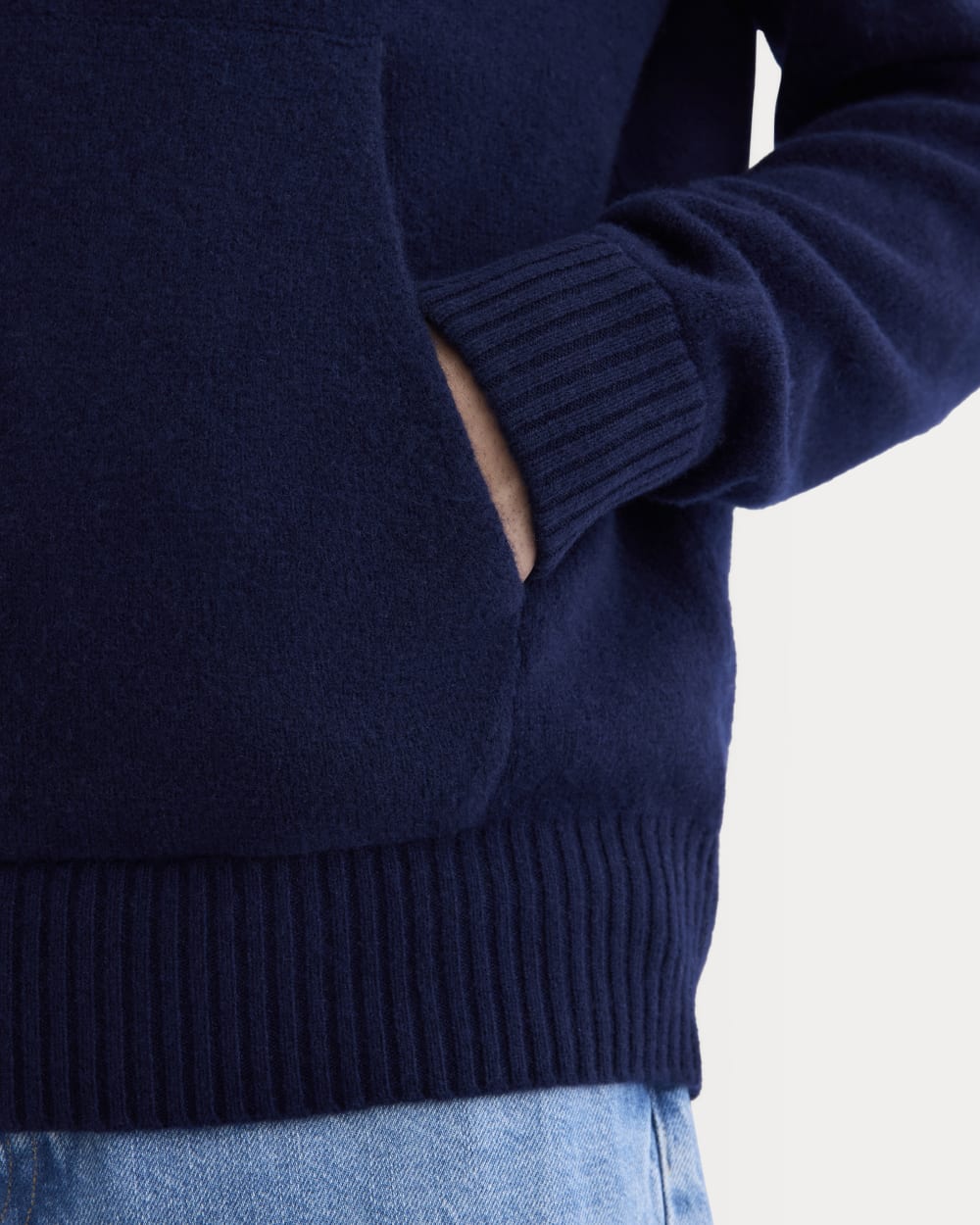 The Felted Merino Hoodie | Deep Navy - Image 5