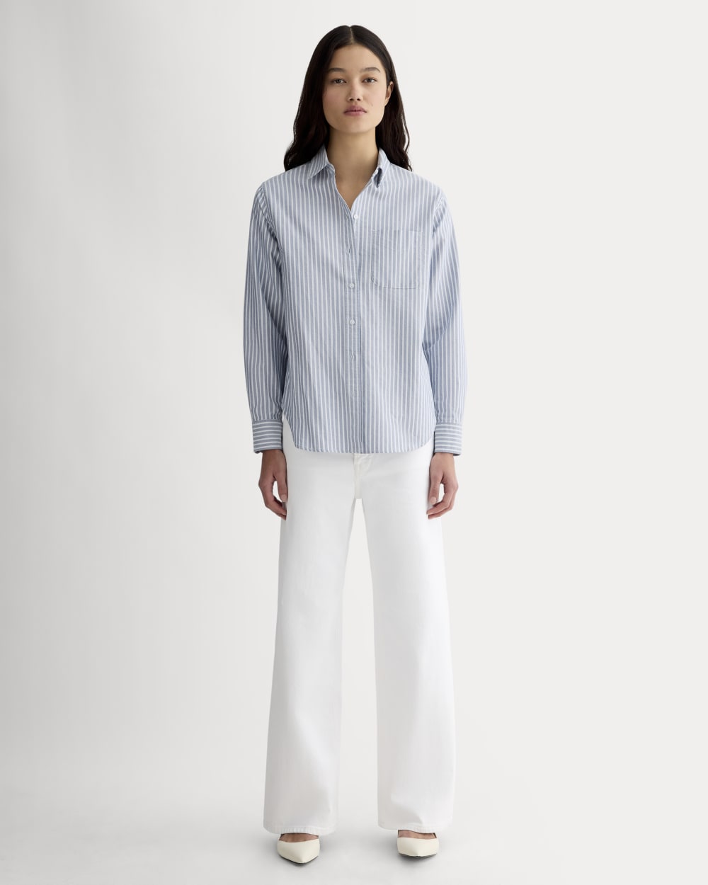 The Must-Have Oxford Shirt | Bone / Mazarine Blue - Image 3