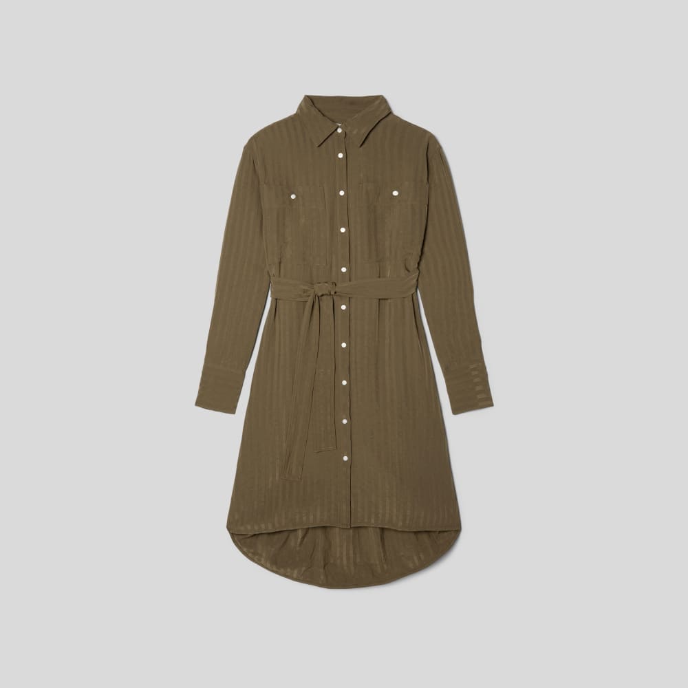 The City Stripe Draped Shirt Dress | Beech - Image 2